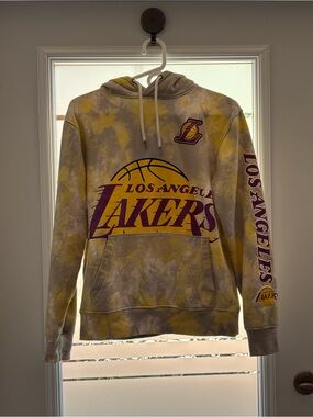 Los Angeles Lakers Tie-Dye Hoodie - Yellow & Purple size small